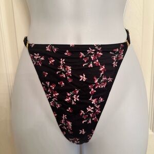 Victoria's Secret Black Floral Panties